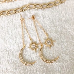 Moon and Star Earrings